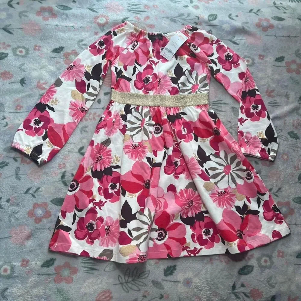 Gymboree Pink Floral Babydoll Dress Kid 8 Fairy Indie Retro Coquette Cottage Y2K